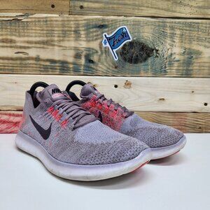 Nike Free Run 2017 Athletic Running Shoes Women's Size 9.5 Grey Purple Pink